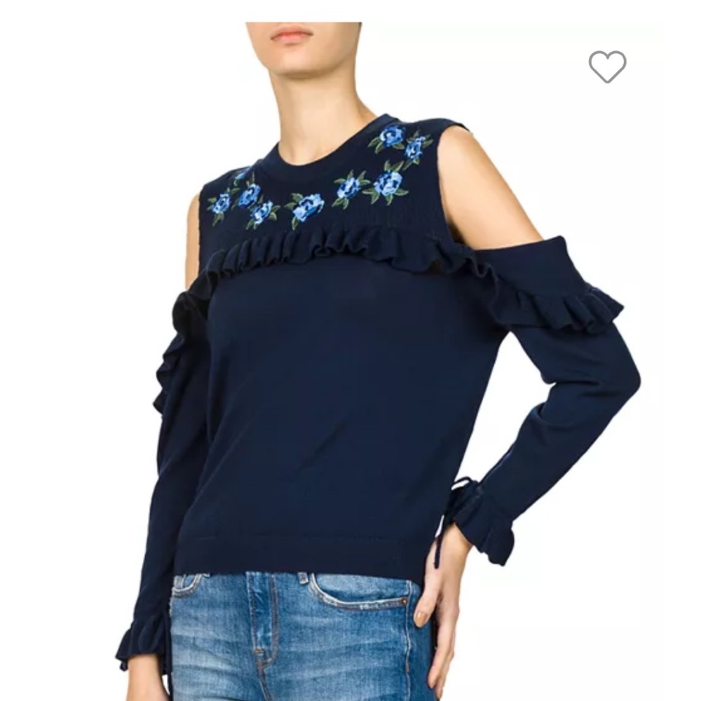 The Kooples
Ruffled Cold-Shoulder Sweater Size Small
